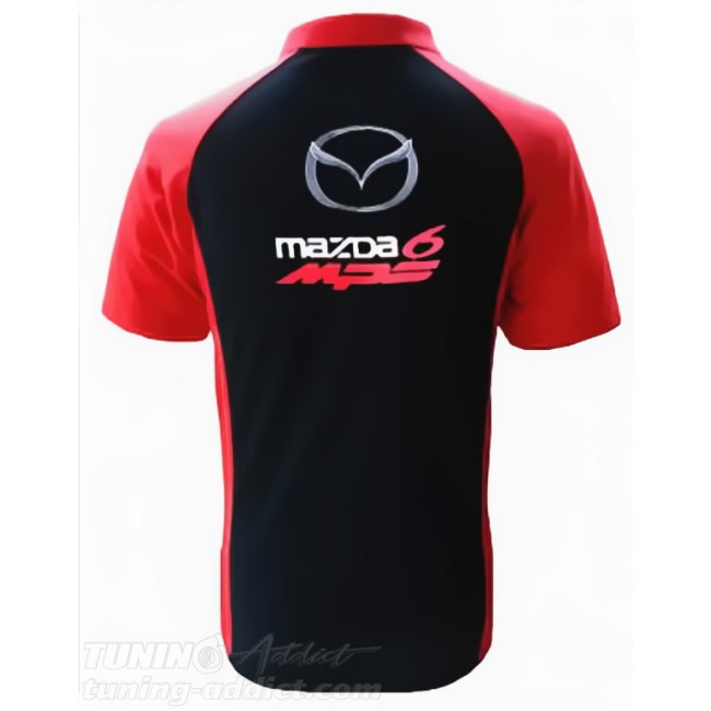 POLO MAZDA 6MPS COULEUR NOIR ET ROUGE