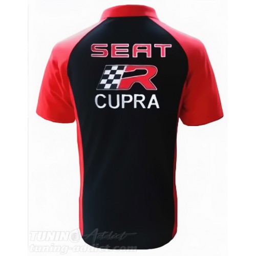 POLO SEAT CUPRA COULEUR NOIR ET ROUGE