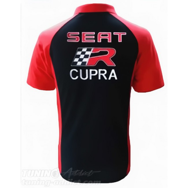 POLO SEAT CUPRA COULEUR NOIR ET ROUGE