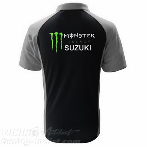 POLO SUZUKI MONSTER NOIR ET GRIS